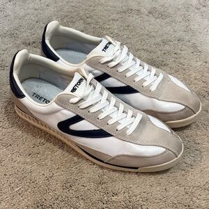 Tretorn Rawlins 2.0 White and Navy Sneakers